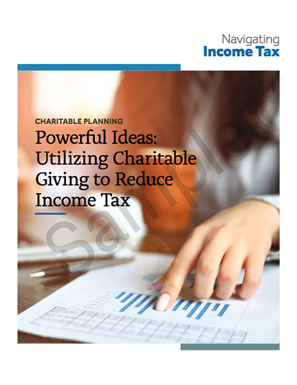 Utilizing Charitable Giving cover sheet