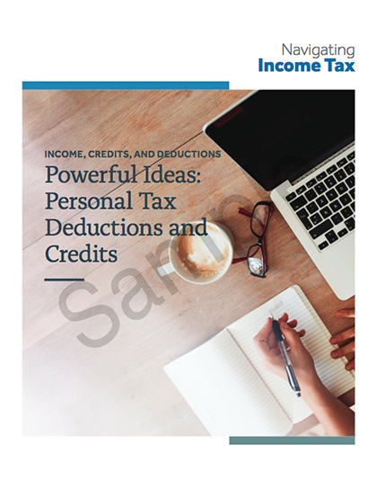 Personal Tax Deductions and Credits cover sheet