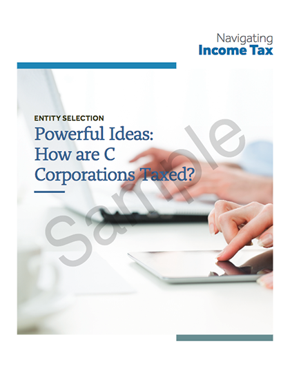 How are C Corporations Taxed cover sheet