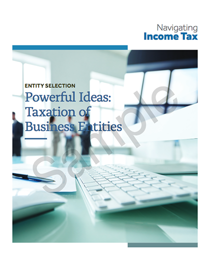 Taxation of Business Entities cover sheet
