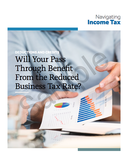 Reduced Business Tax Rate cover sheet